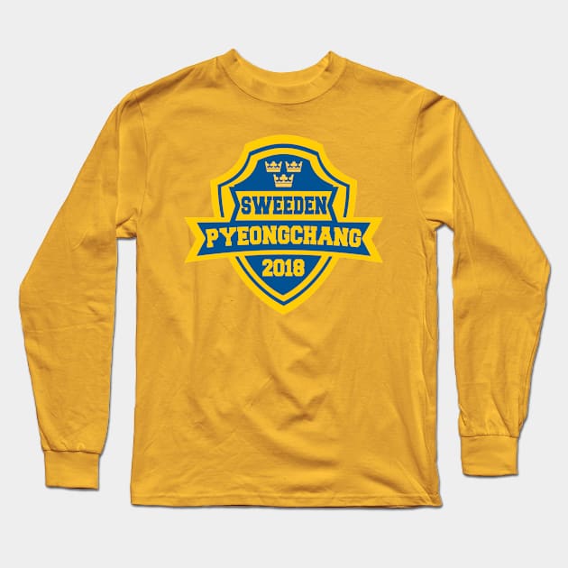 Team Sweeden Pyeongchang 2018 Long Sleeve T-Shirt by OffesniveLine